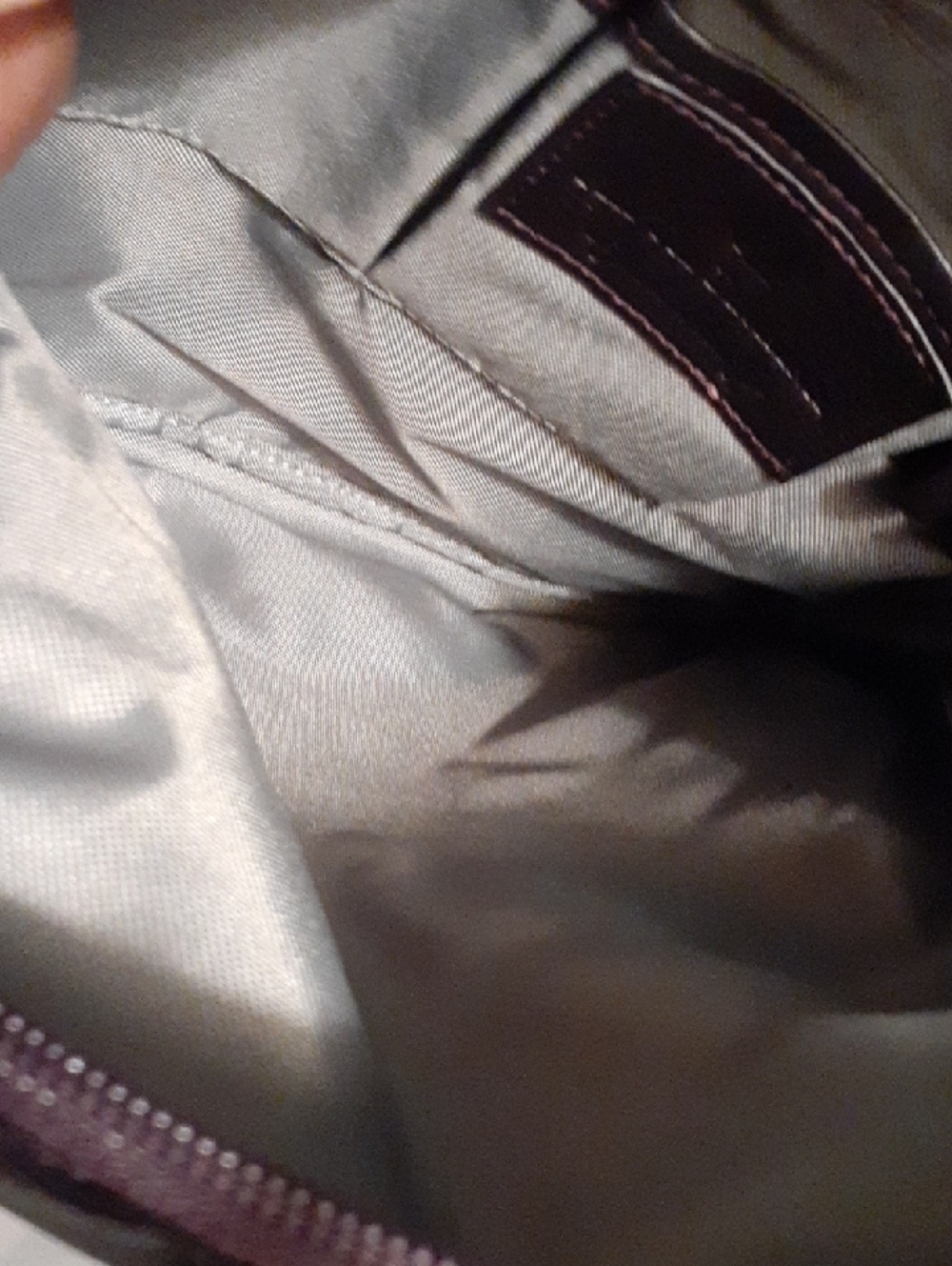 NWOT Men's Leather Sling Backpack in Deep Plum - Picture 16 of 16